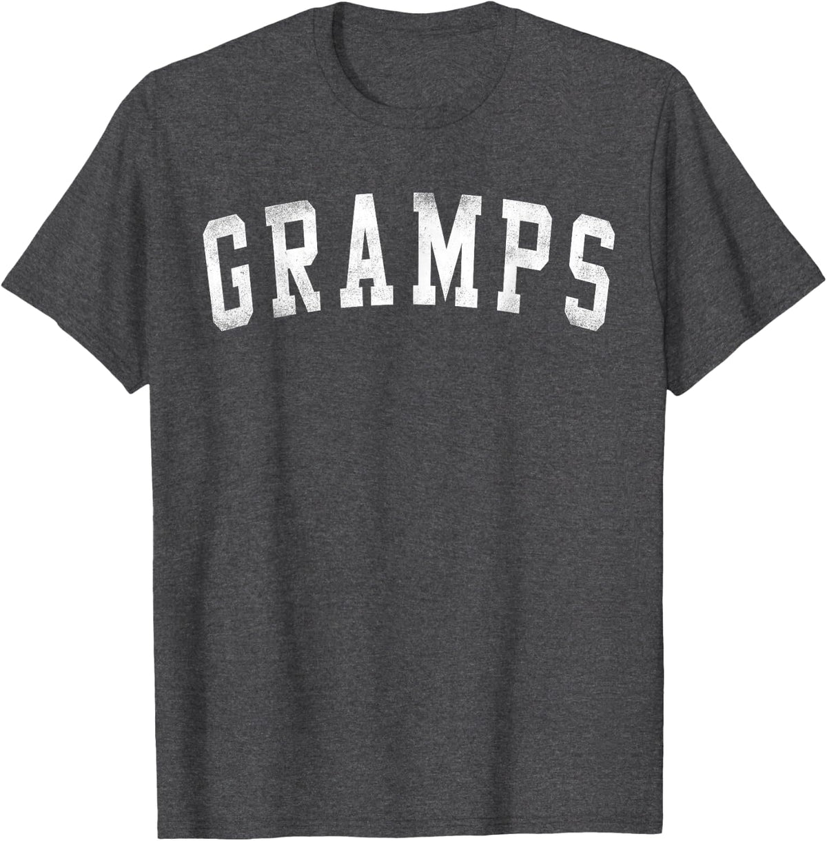 Gramps Classic Bold Font Father's Day Gramps T-Shirt - Dark Heather Grey
