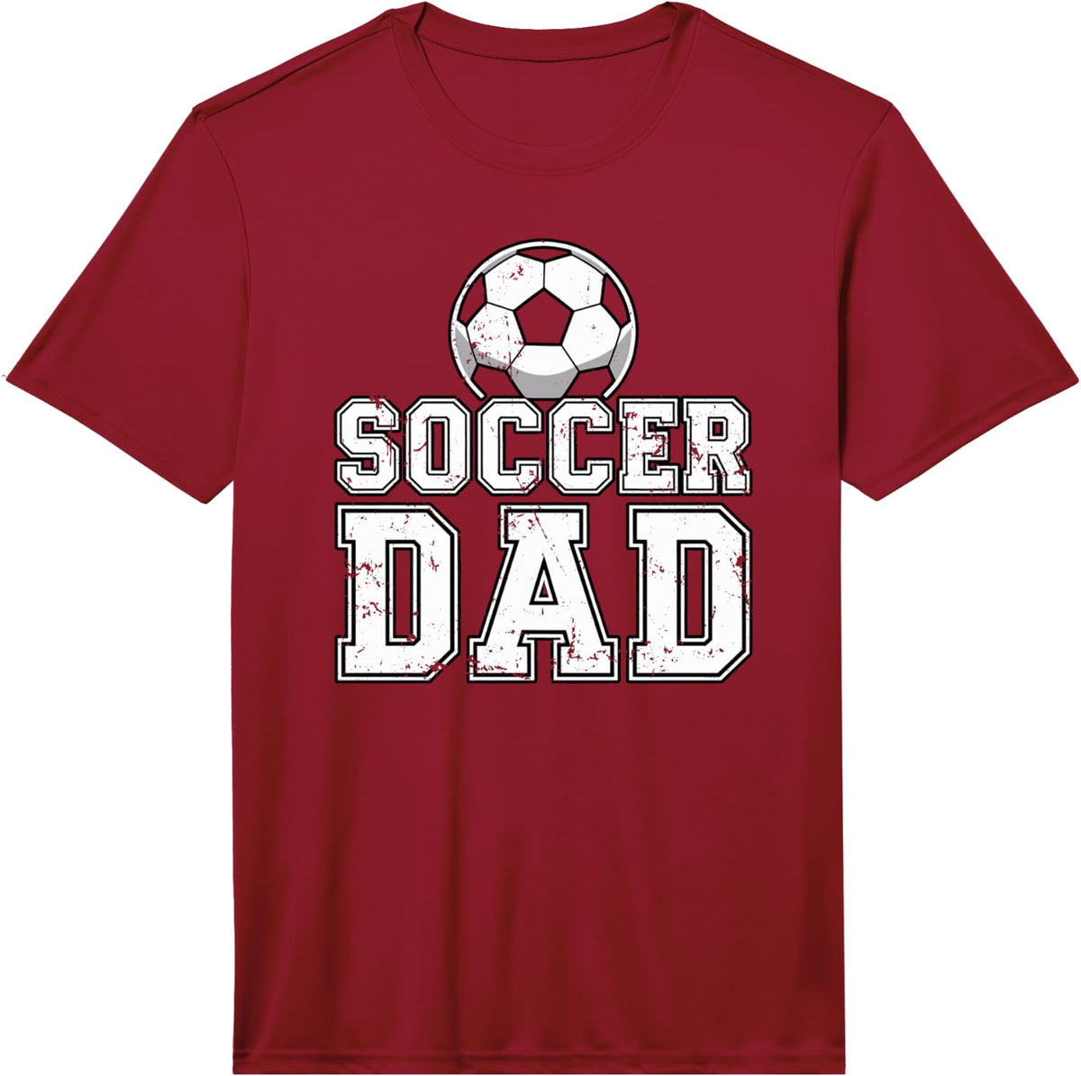 Mens Soccer Dad for Men Performance T-Shirt - Red