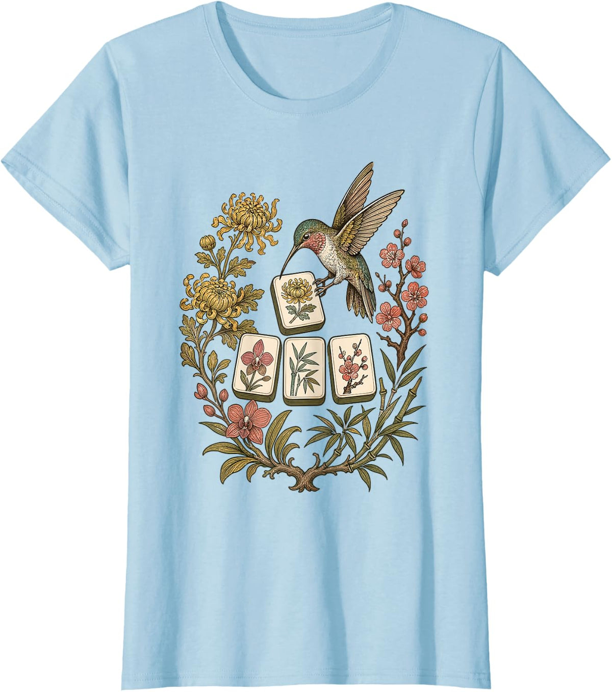 Mahjong T-Shirt - Baby Blue
