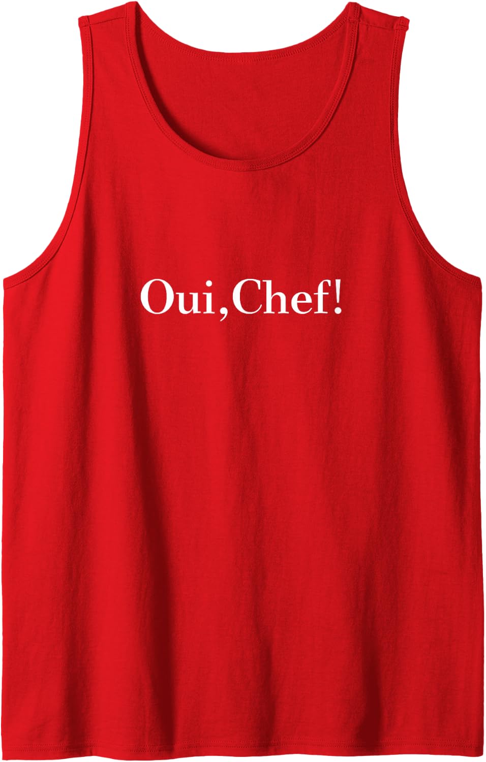 Oui, Chef! Culinary Foodie Sleeveless Tank Top - Red