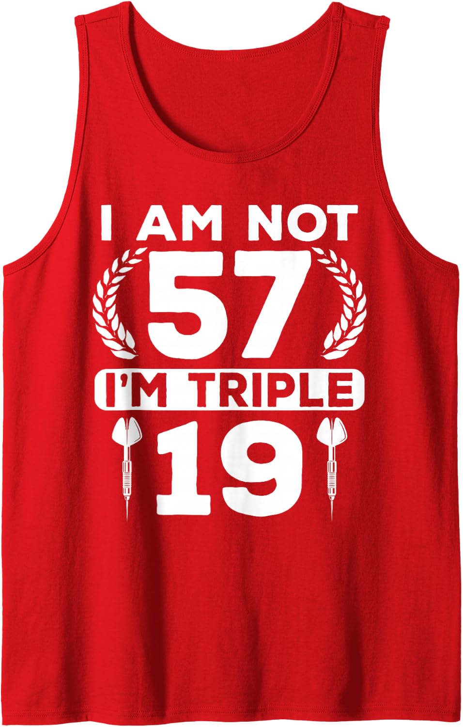 57. Birthday Dart Player Funny Darts Sleeveless Tank Top - Red