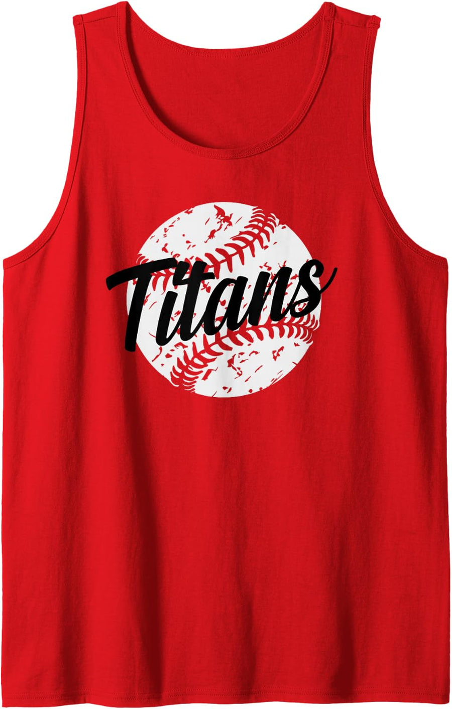 Titans Baseball Softball Tank Top - Red