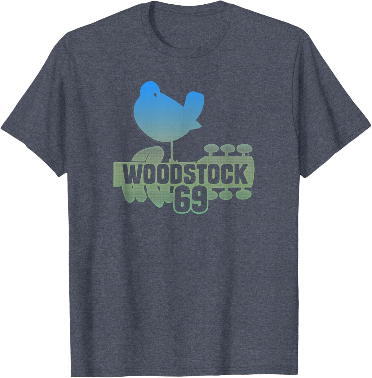 Woodstock - Ombre '69 Dove T-Shirt - Heather Blue