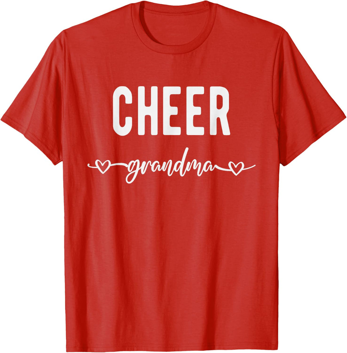 Cheer Grandma Funny Grandmother Cheerleader Cheerleading T-Shirt - Red