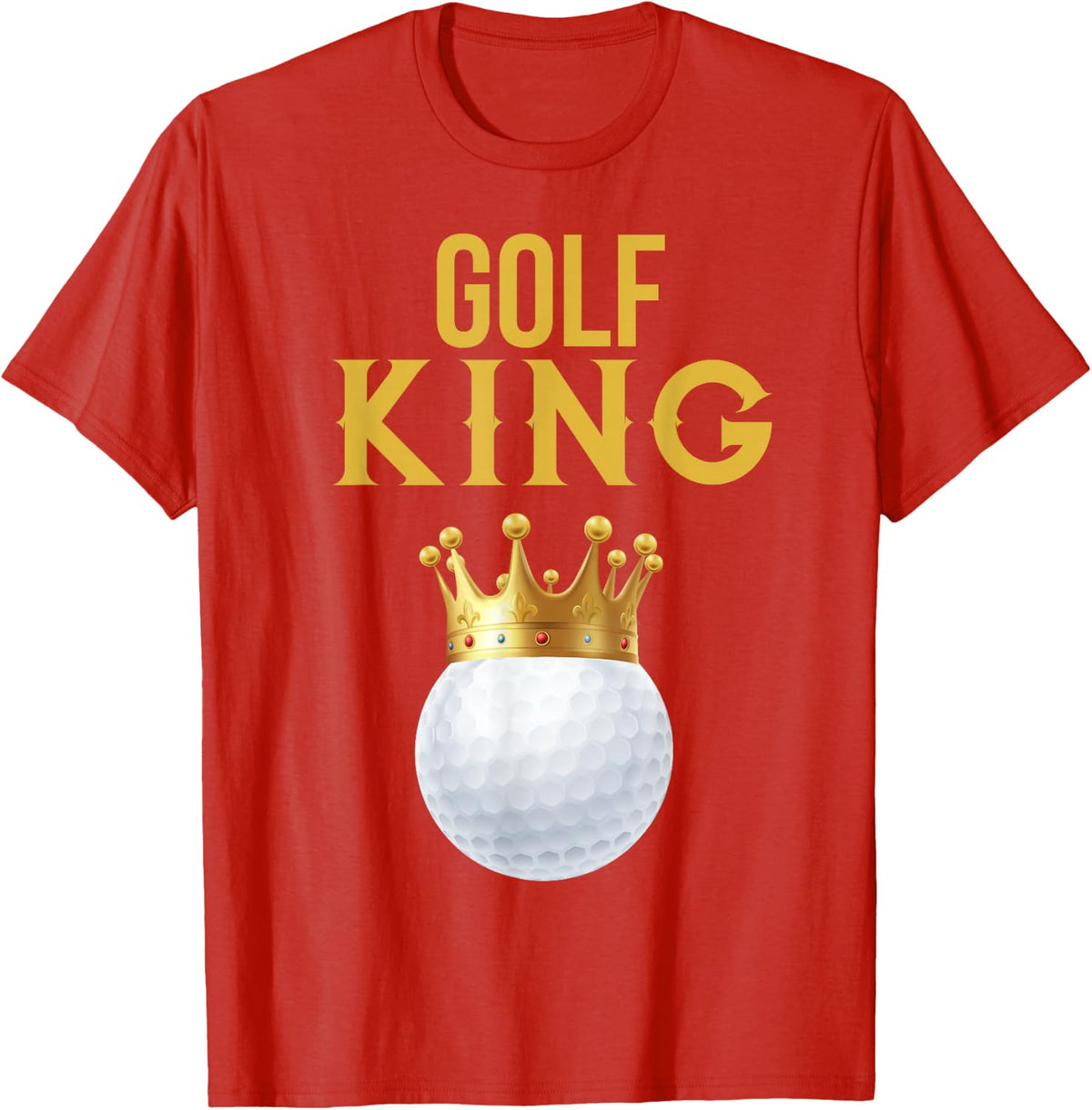 Funny Golf King Golf T-Shirt - Red