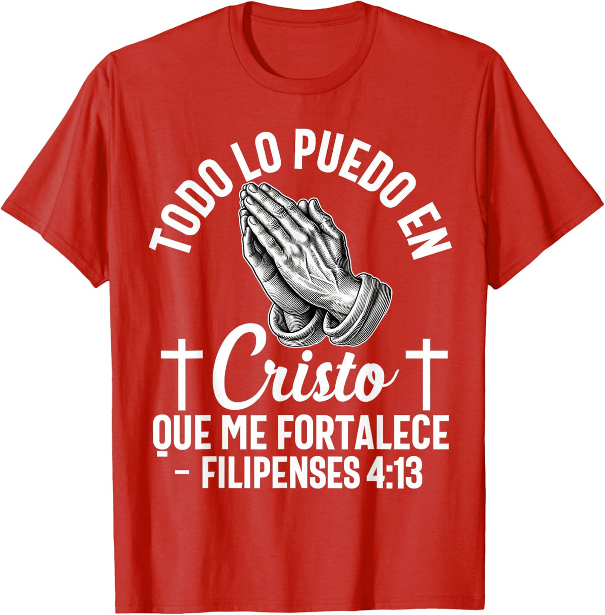 Camiseta cristiana en espanol Hombre Mujer Spanish Christian T-Shirt - Red