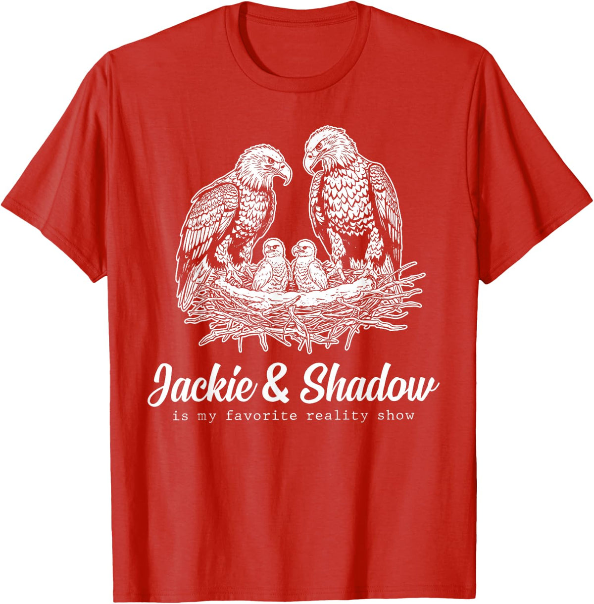 Vintage Jackie And Shadow Bald Eagle Family Nature Lovers T-Shirt - Red