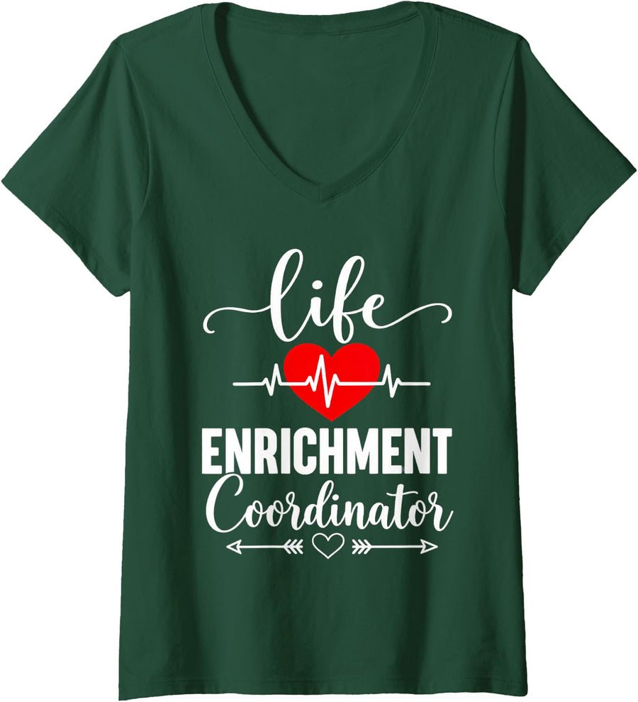 Women's Nurse Life Healthcare Registered Nurse LPN Care Provider V-Neck T-Shirt - Dark Green