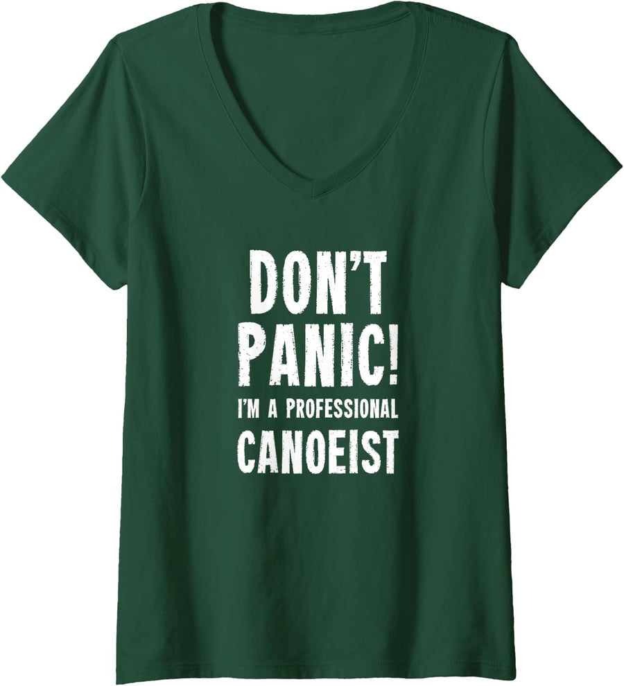 Women's Canoeist V-Neck T-Shirt - Dark Green