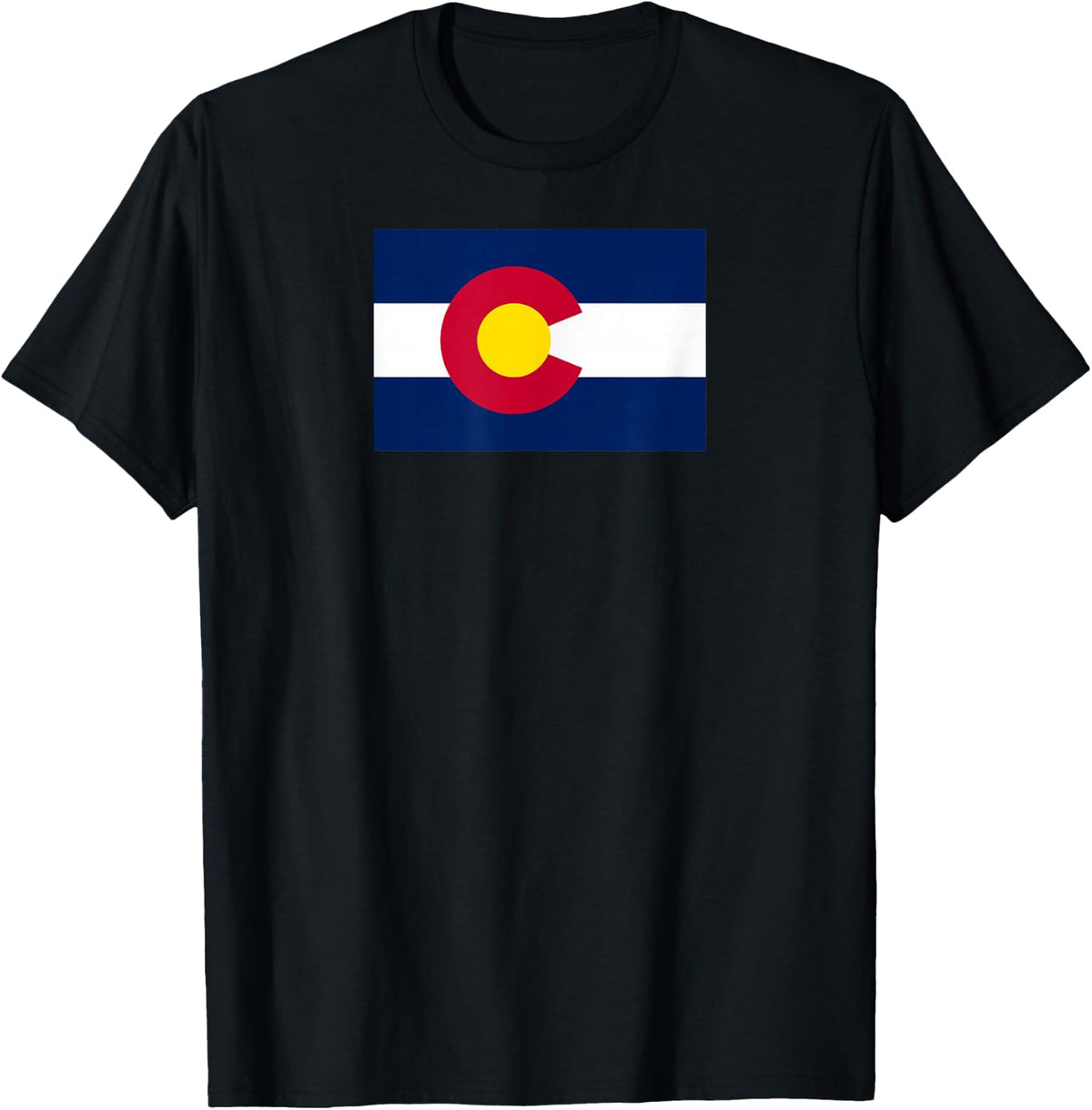 Colorado State Flag Rocky Mountains Denver Pride CO Symbol T-Shirt - Black