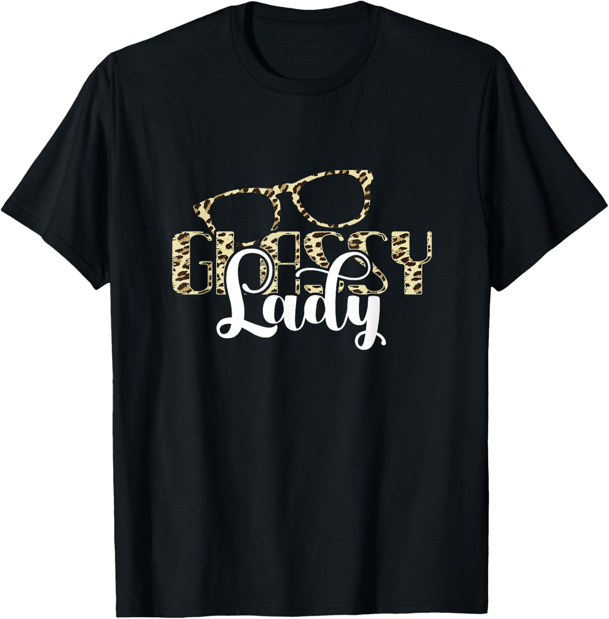 Glassy Lady Eye Glasses Eye Care Optician Optometrist T-Shirt - Black