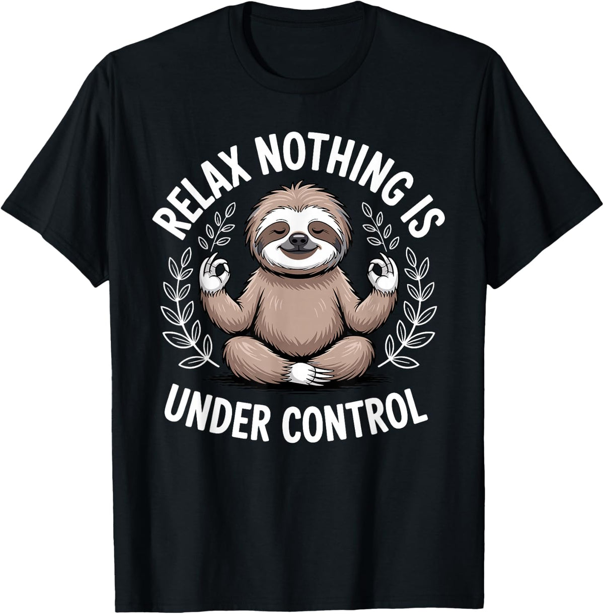 Funny Sloth Design for Men Women Kids Lazy Sloth Lovers T-Shirt - Black
