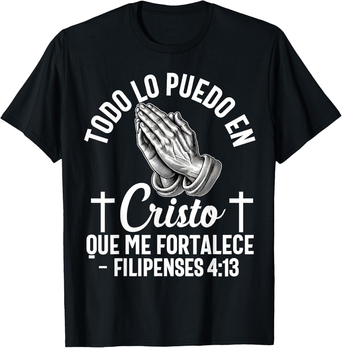 Camiseta cristiana en espanol Hombre Mujer Spanish Christian T-Shirt - Black