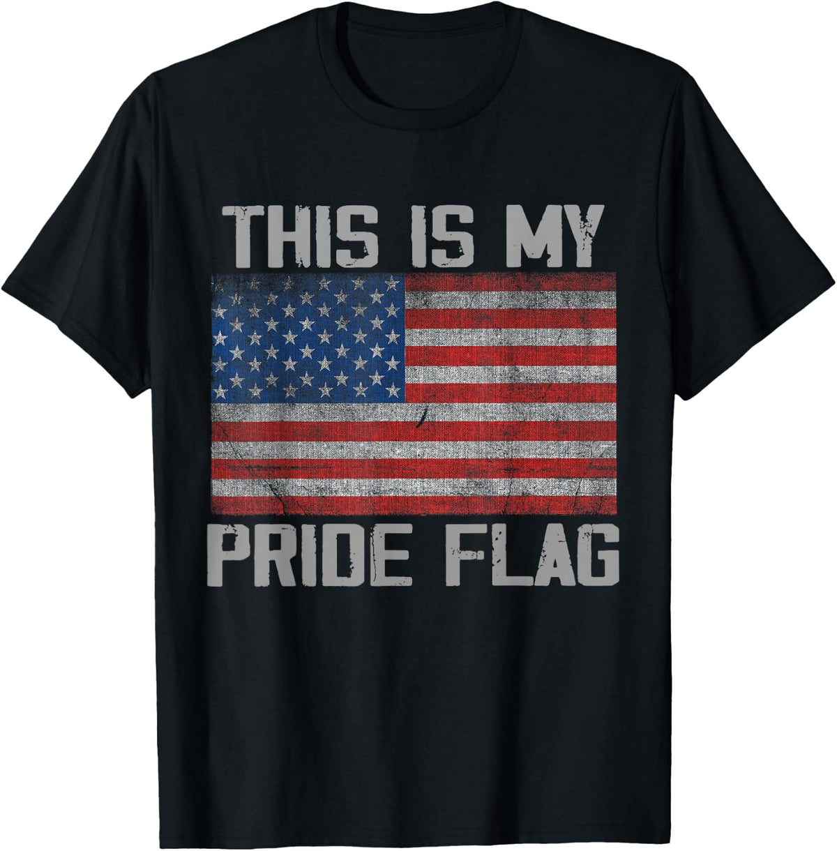 This is My Pride Flag American T-Shirt - Black