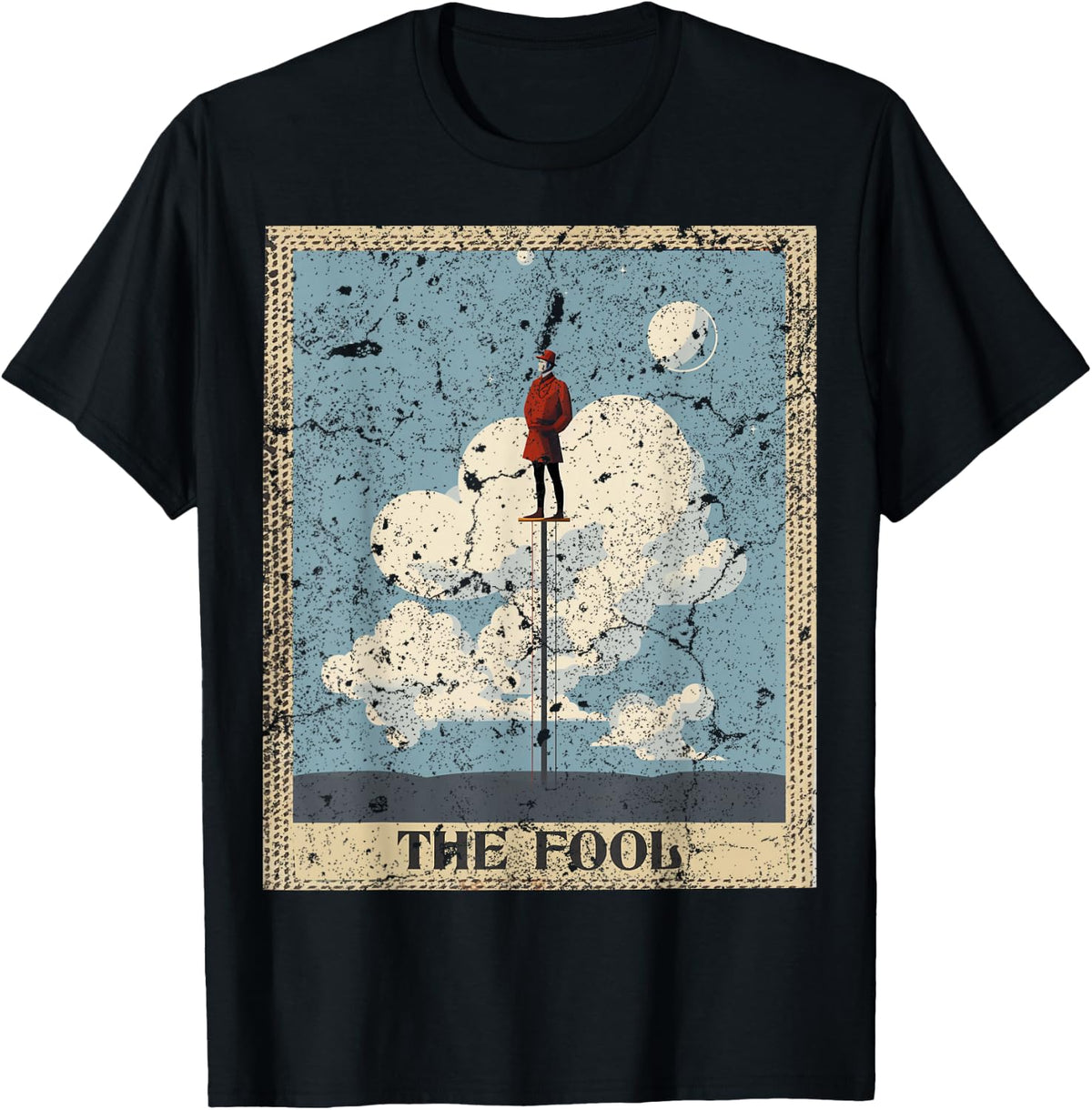 Tarot Card The Fool T-Shirt - Black