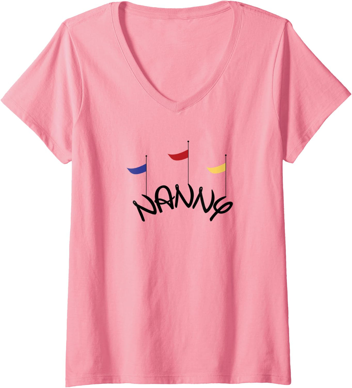 Womens NANNY V-Neck T-Shirt - Pink