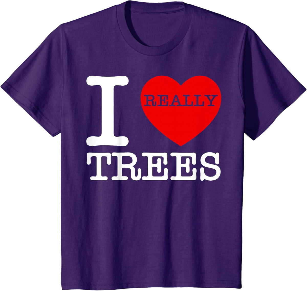 I Love Trees Heart Tree Planting Earth Environment Day Gifts T-Shirt - Purple