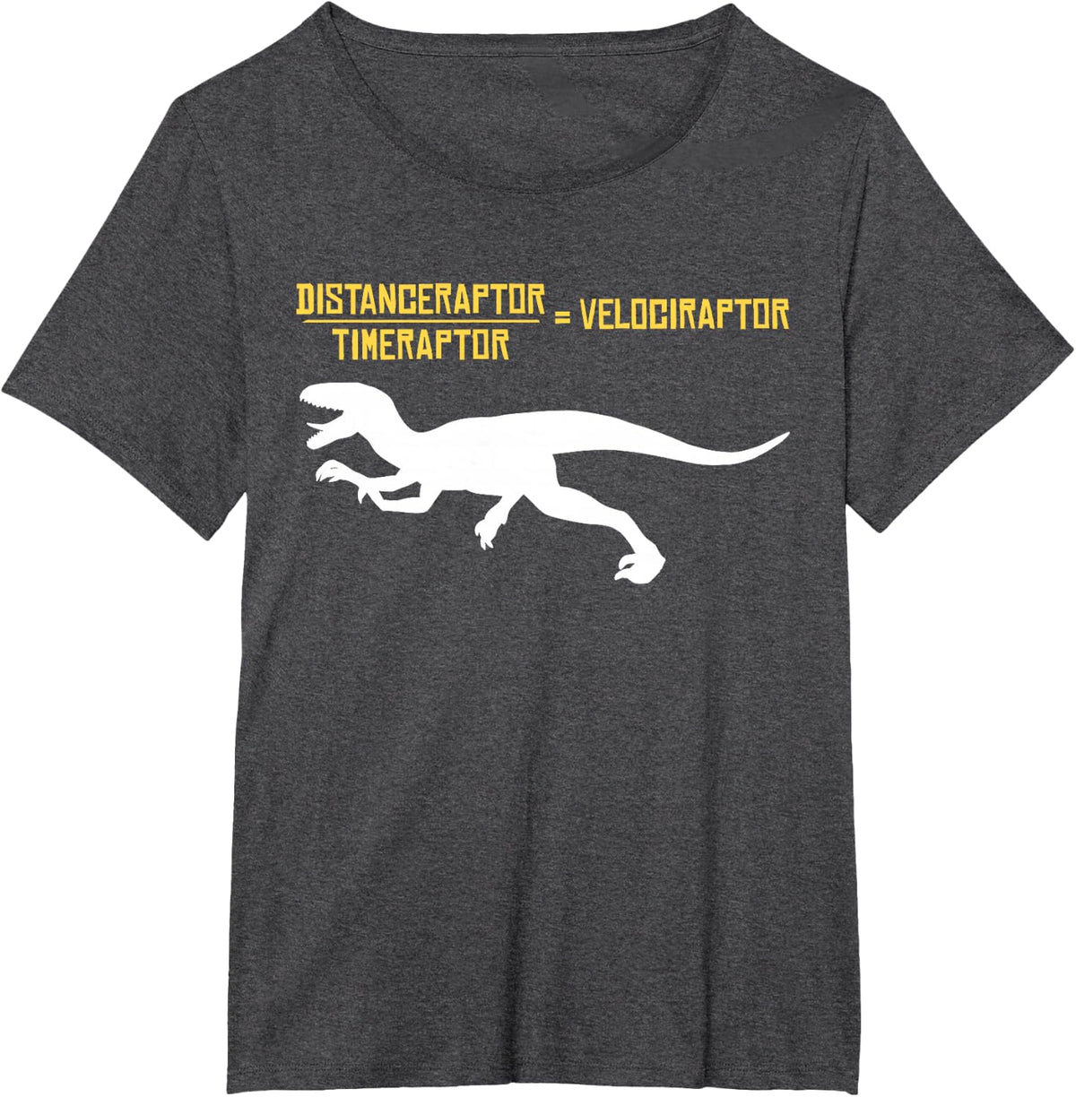 Physics Velociraptor T-Shirt - Dark Heather Grey