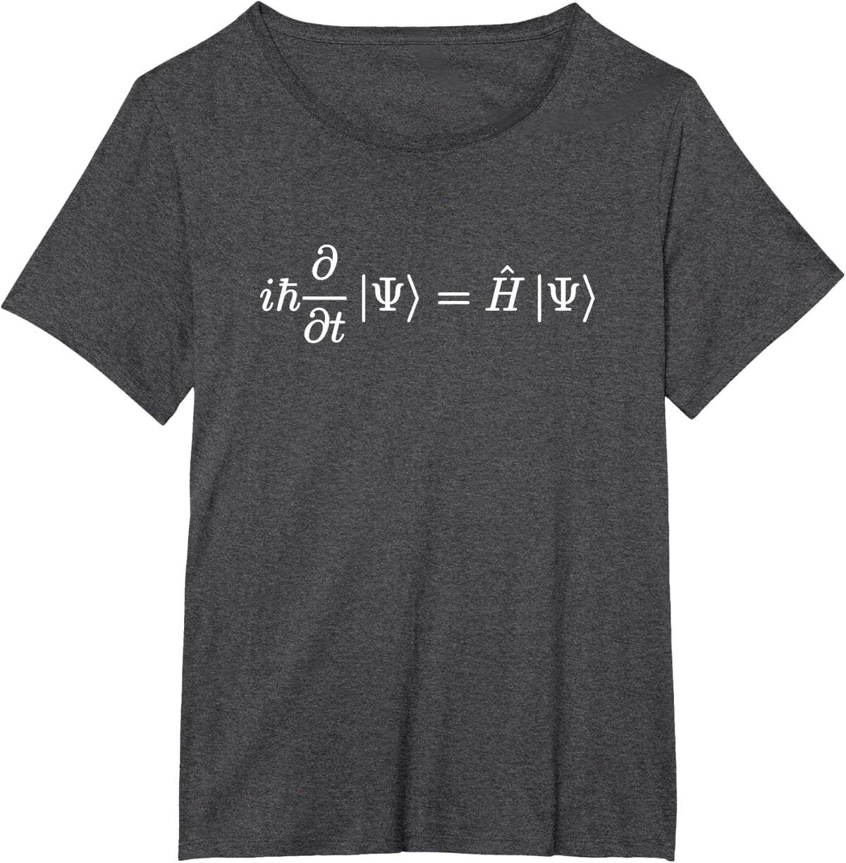 Schrödinger Equation Physics Simple Quantum Science Nerd Tee T-Shirt - Dark Heather Grey