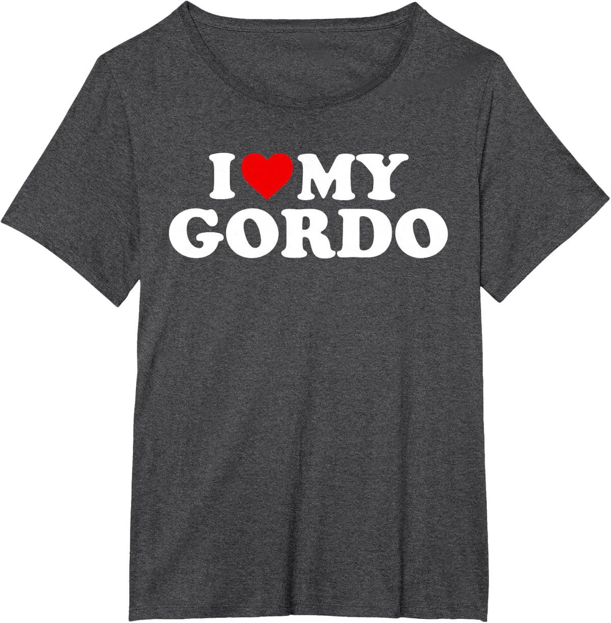 I Love My Gordo Design T-Shirt - Dark Heather Grey