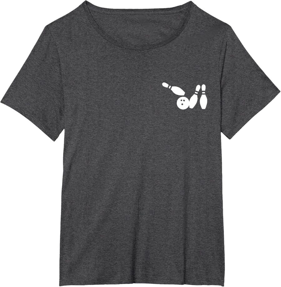 Bowling Team Shirt Gutter Dusters Matching League Gift T-Shirt - Dark Heather Grey