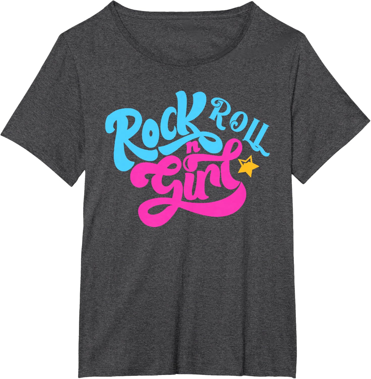Rock N Roll Girl Ocean Fish Halloween Costumes Group Family T-Shirt - Dark Heather Grey