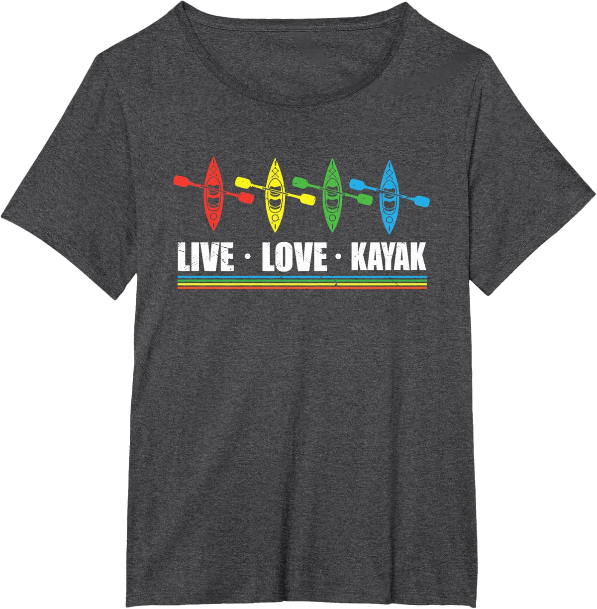 Kayaking Women Kayak Men T-Shirt - Dark Heather Grey