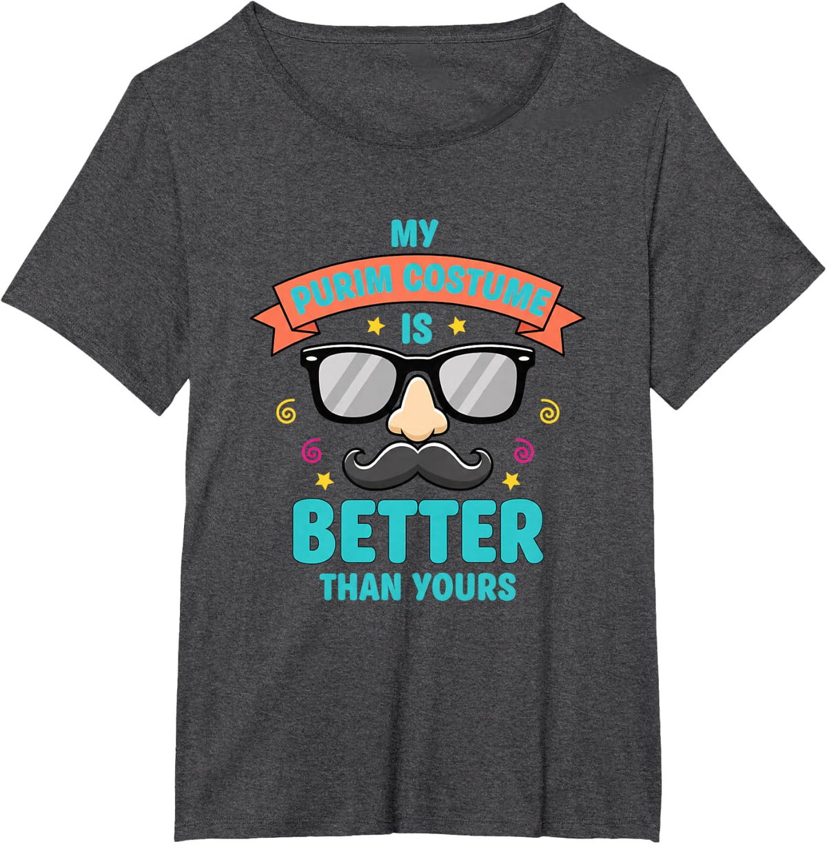 My Purim Costume is Better Than Yours Funny Jewish Halloween T-Shirt - Dark Heather Grey