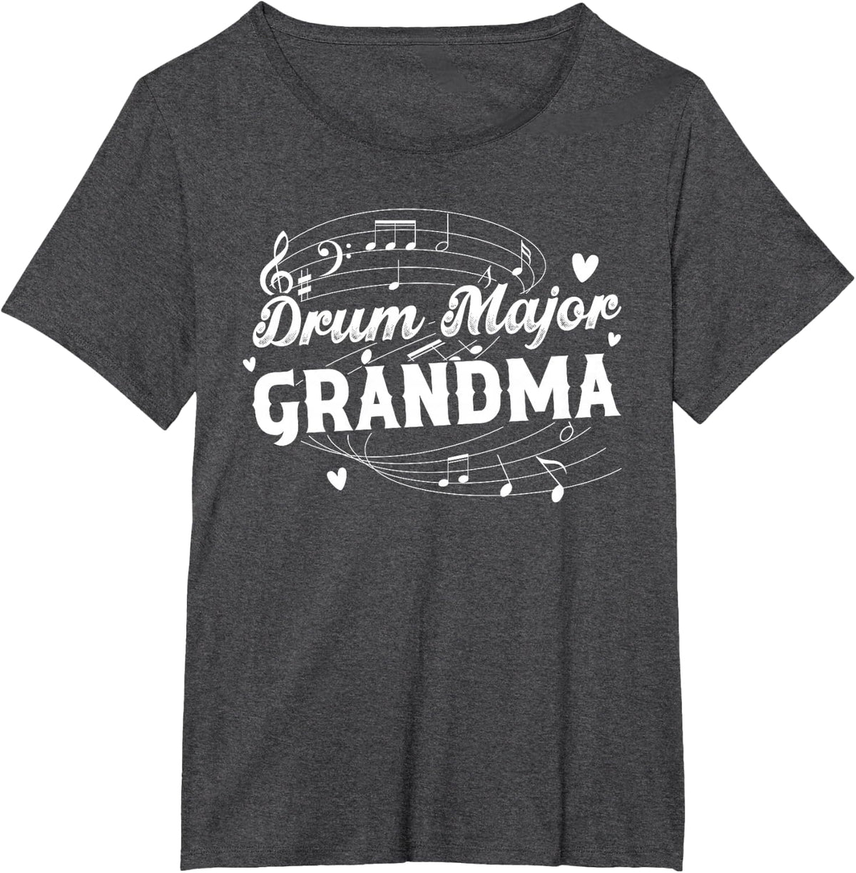 Drum Major Grandma Of A Drum Major Grandmother T-Shirt - Dark Heather Grey