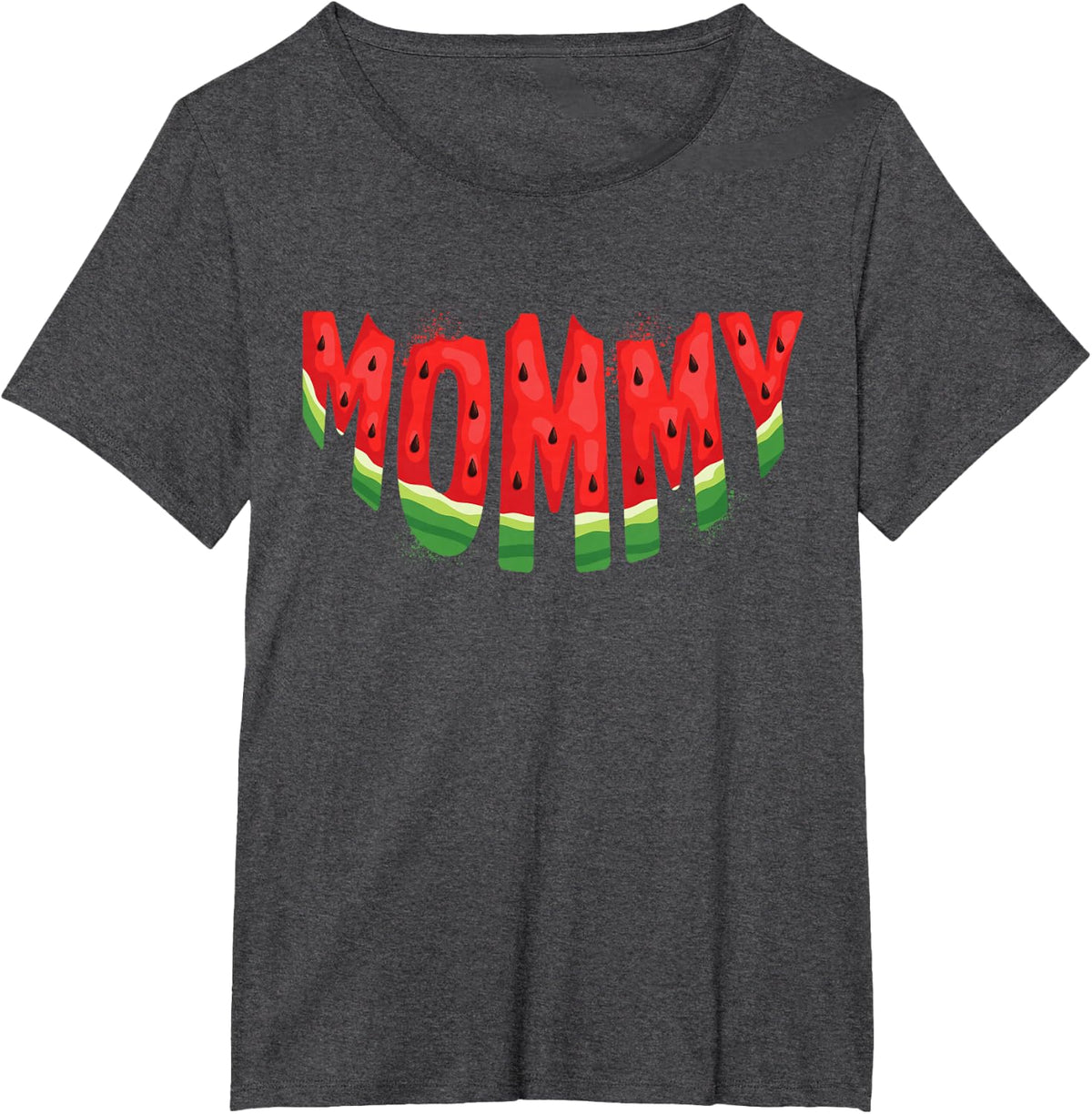 Mommy Watermelon Summer Fruit Family Matching Birthday Mom T-Shirt - Dark Heather Grey