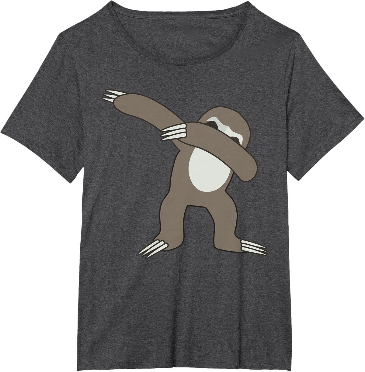 Dabbing Sloth - Funny Slow-Moving Animal Gift T-Shirt - Dark Heather Grey