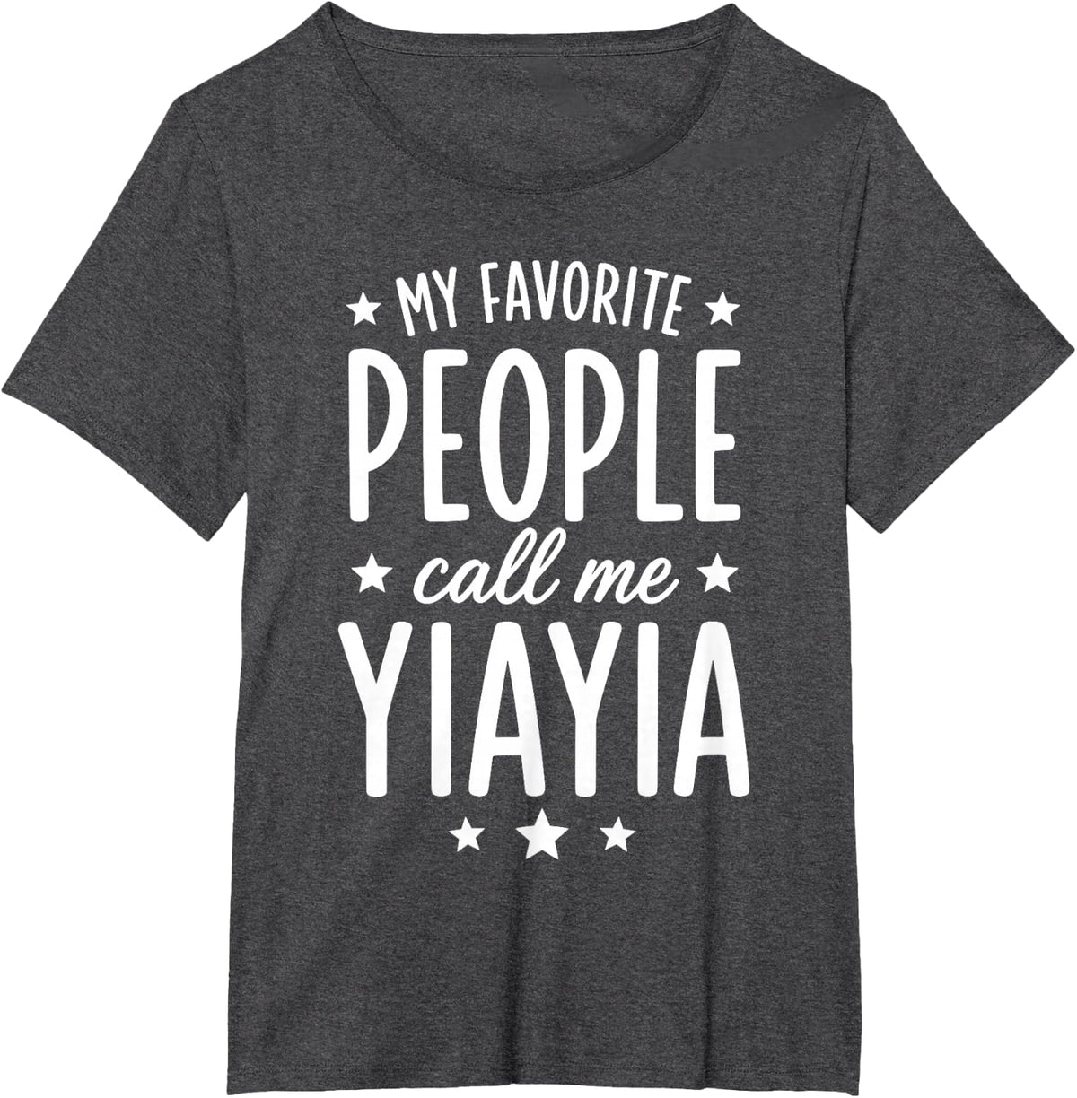 Yiayia Art for Grandma Nana Birthday from Grandkids Yiayia T-Shirt - Dark Heather Grey