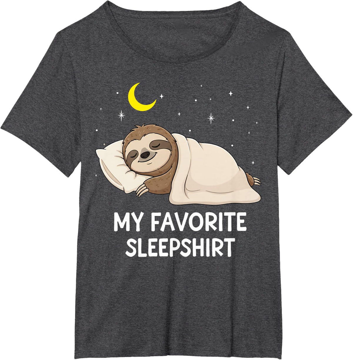Funny Sloth Favorite Sleepshirt Pajama Zoo Boys Girls Kids T-Shirt - Dark Heather Grey