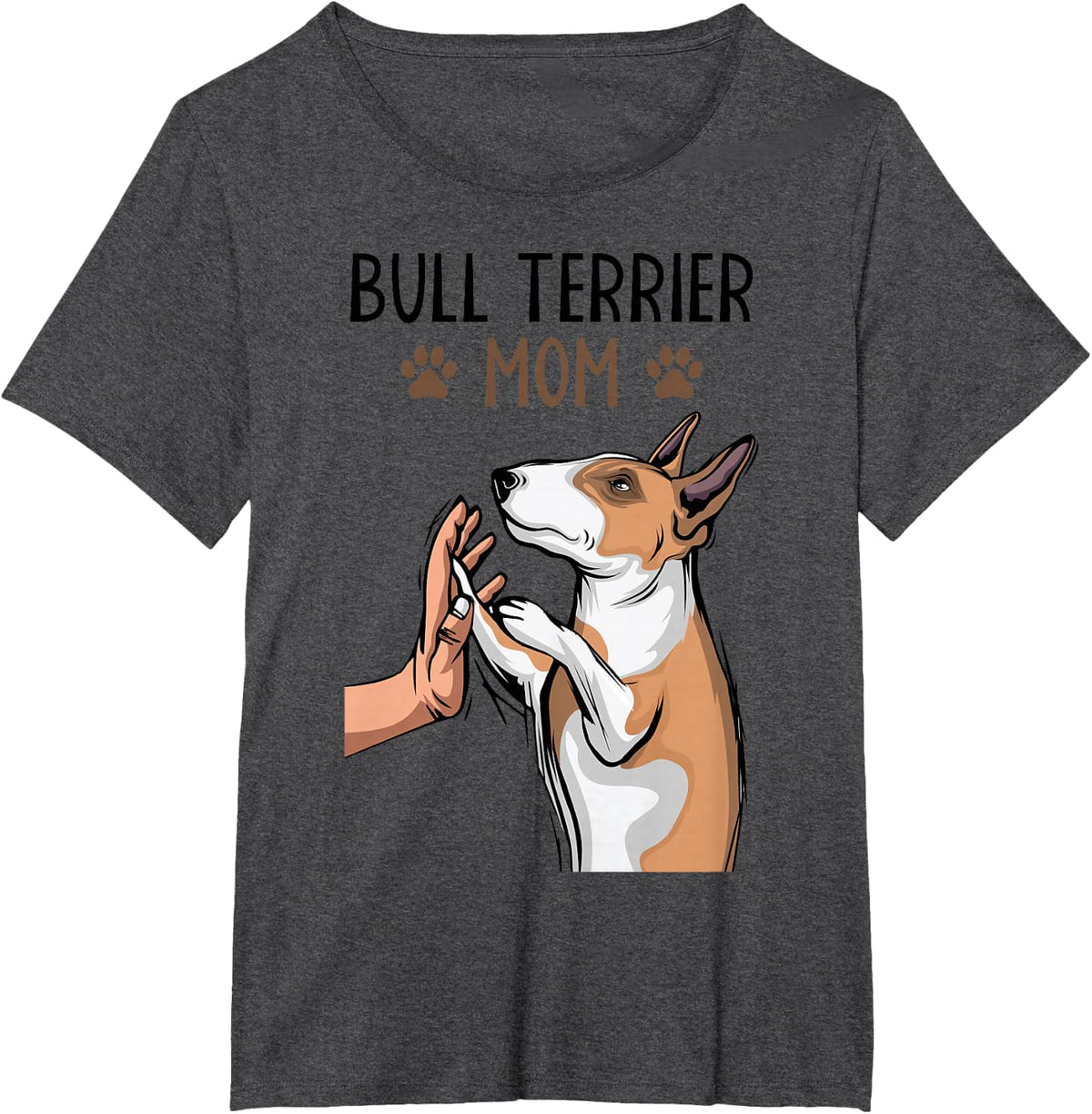 Bull Terrier Mom Dog Lover T-Shirt - Dark Heather Grey