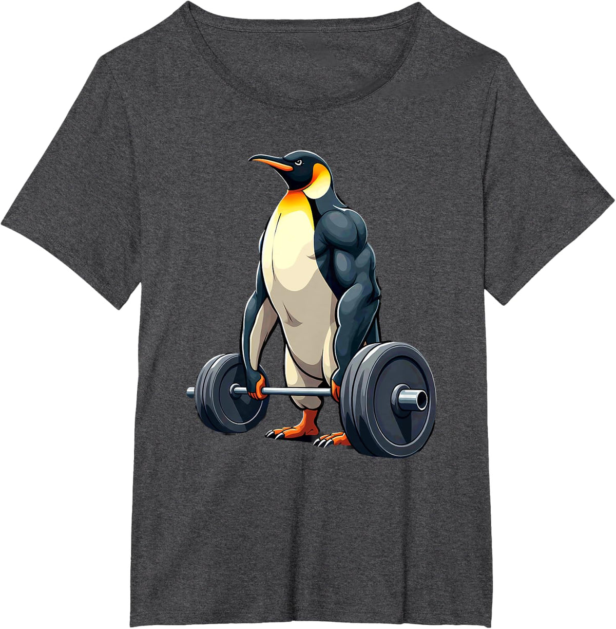Workout Gym T-Shirt, Adults, Unisex, Short Sleeve, T-Shirt, Black, Small - Dark Heather Grey