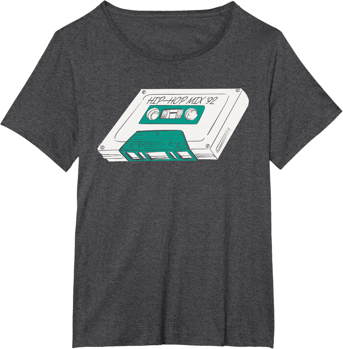 Hip Hop Cassette Mix 90s Old School Rap Music Nostalgia DJ T-Shirt - Dark Heather Grey