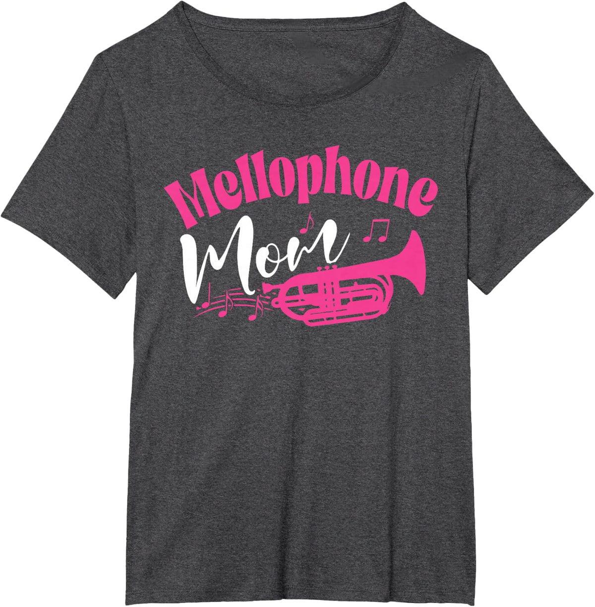 Mellophone Mom Marching Band For Women Mother Mama Player T-Shirt - Dark Heather Grey
