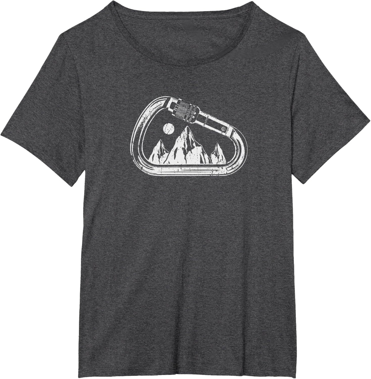 Climbing Boulder Mountains Carabiner Climbing Gift T-Shirt - Dark Heather Grey