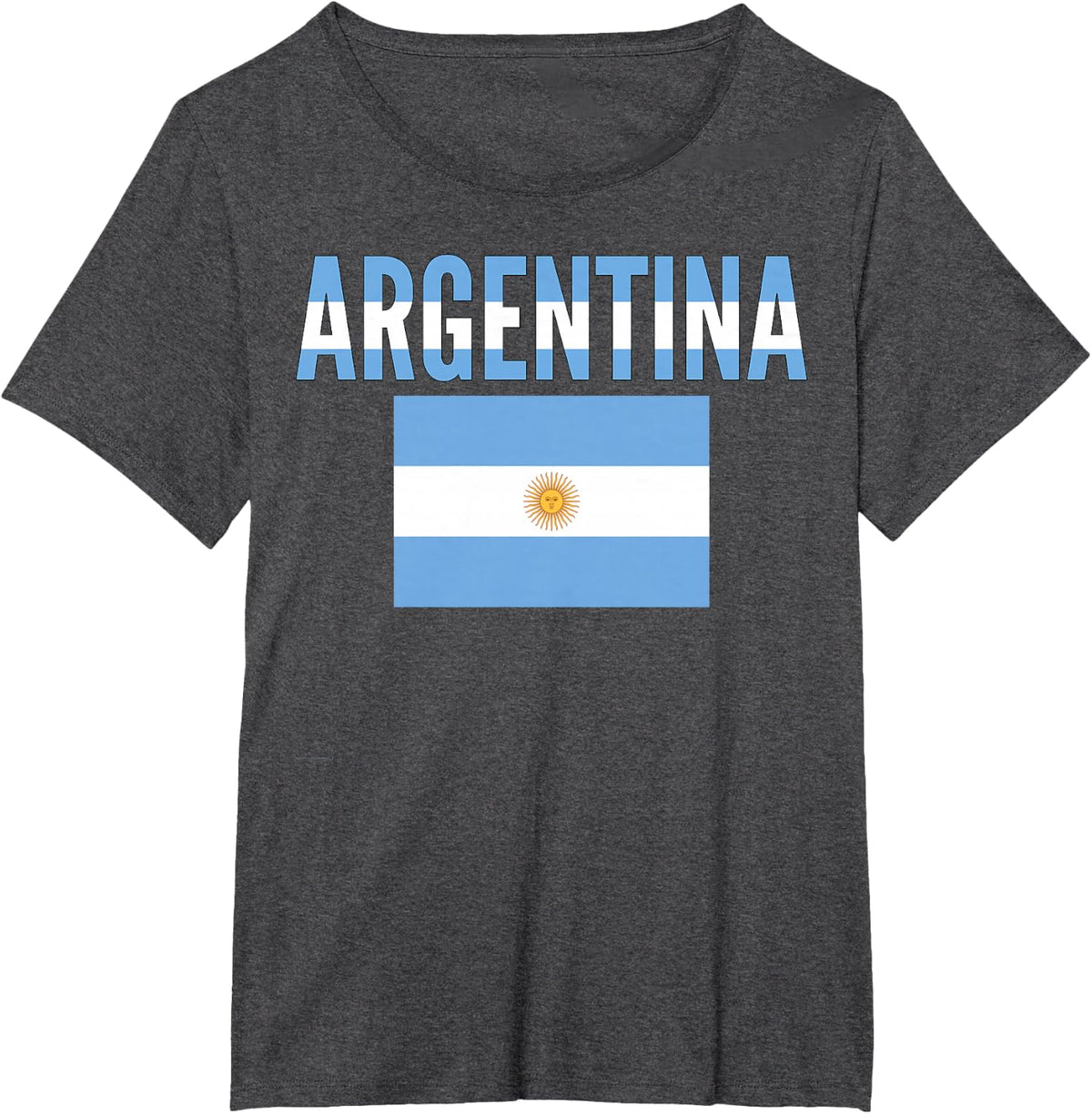 Argentinian - Argentina Country Flag T-Shirt - Dark Heather Grey