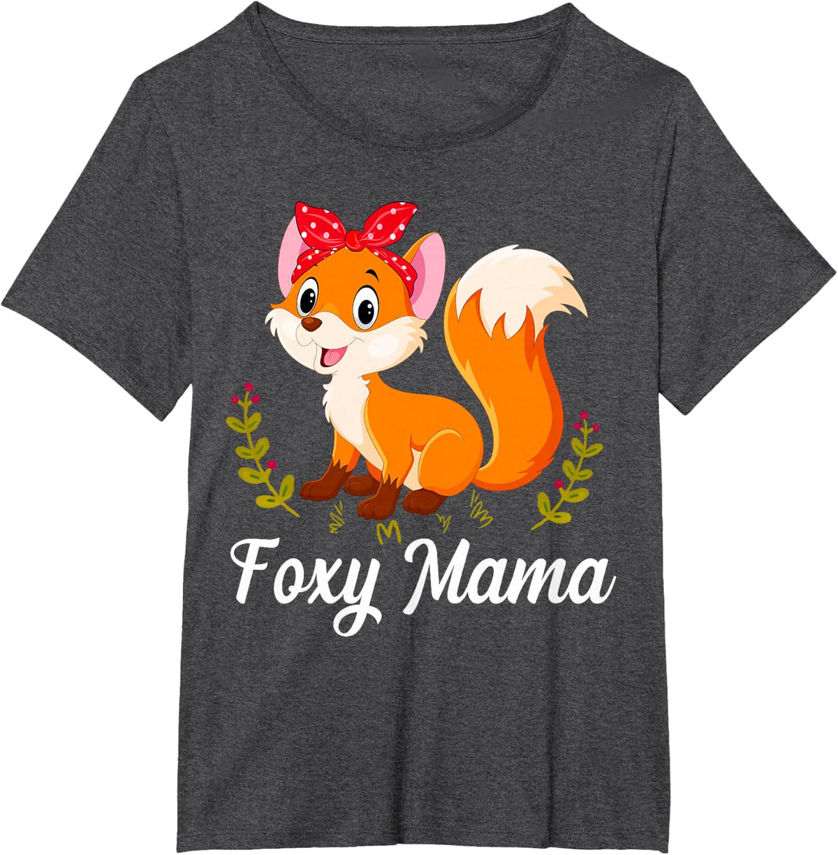 Fox Animal Lover Cute Foxy Mama Mother's Day T-Shirt - Dark Heather Grey