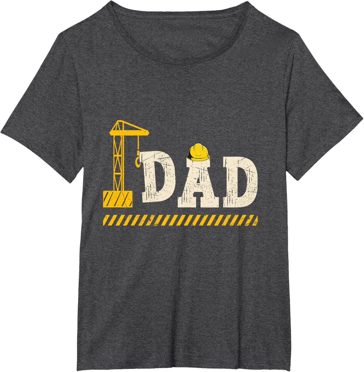 Happy Father's Day Construction For Son DAD Father's Day T-Shirt - Dark Heather Grey