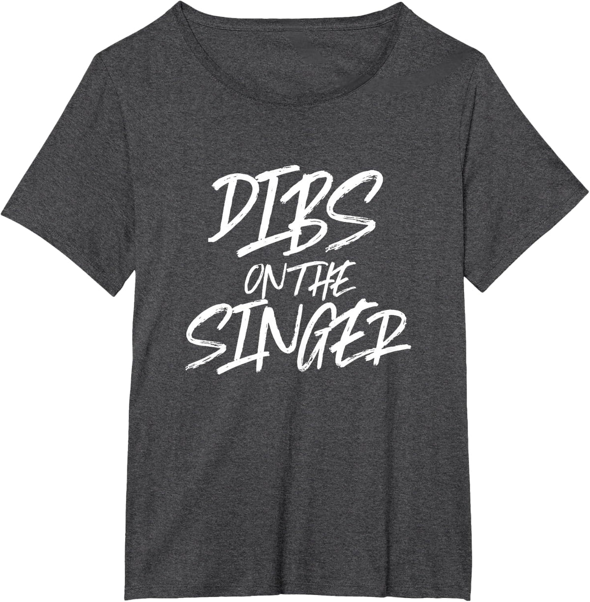 Dibs On The Singer Funny Husband Wife Band Rock Gig T-Shirt - Dark Heather Grey