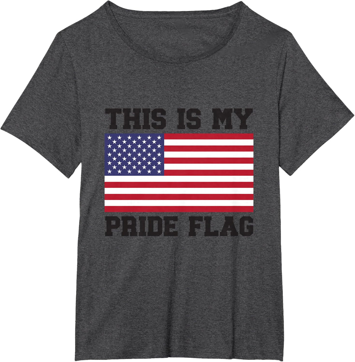 This Is My Pride Flag USA American 4th of July Patriotic T-Shirt - Dark Heather Grey