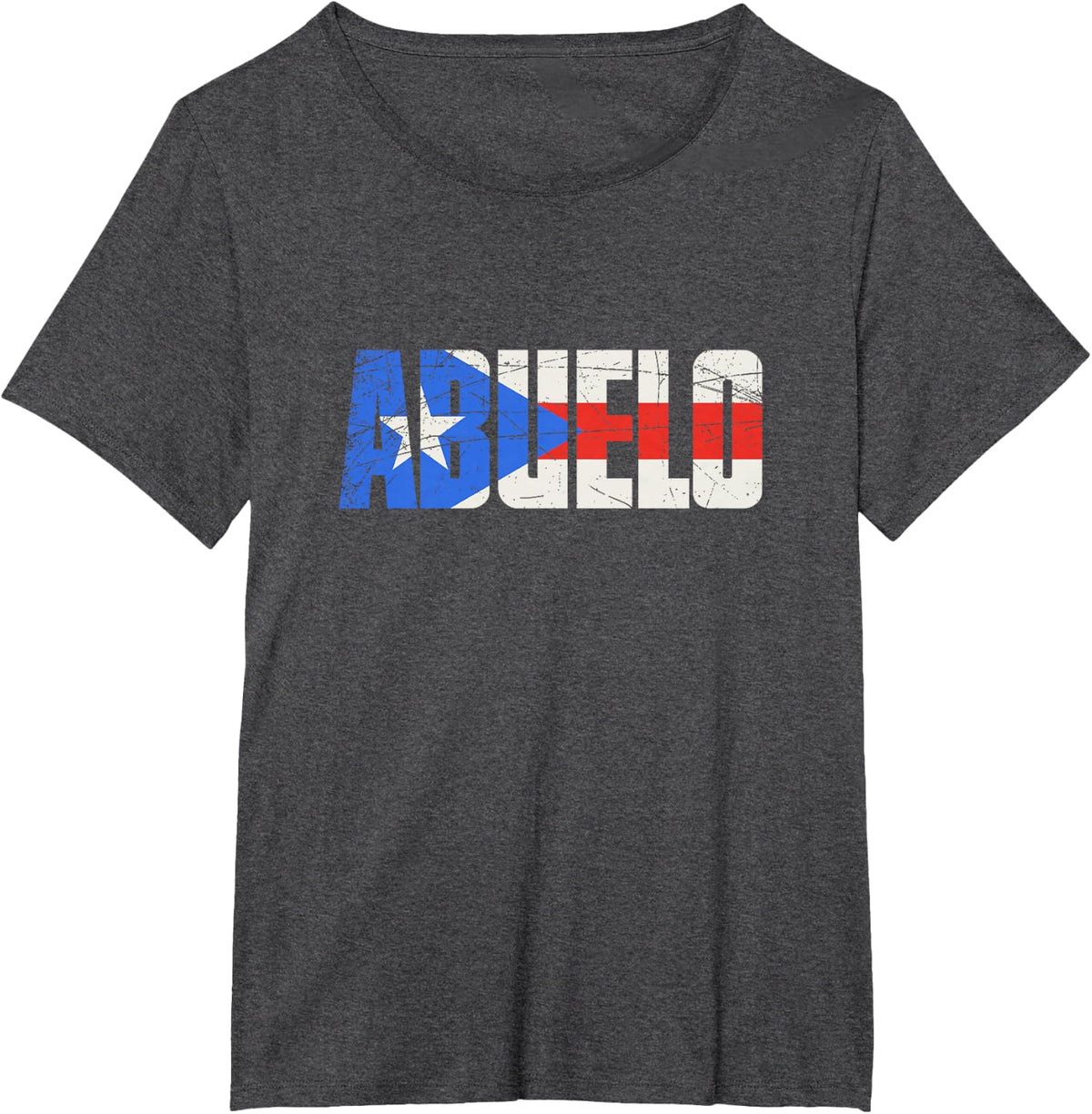 Puerto Rican Flag T-Shirt - Dark Heather Grey