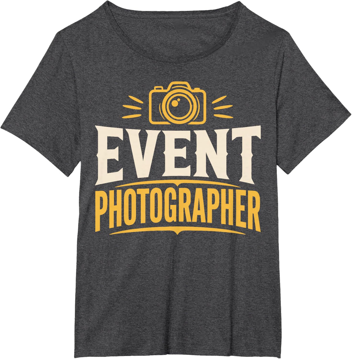 Event Photography Camera Event Photographer T-Shirt - Dark Heather Grey