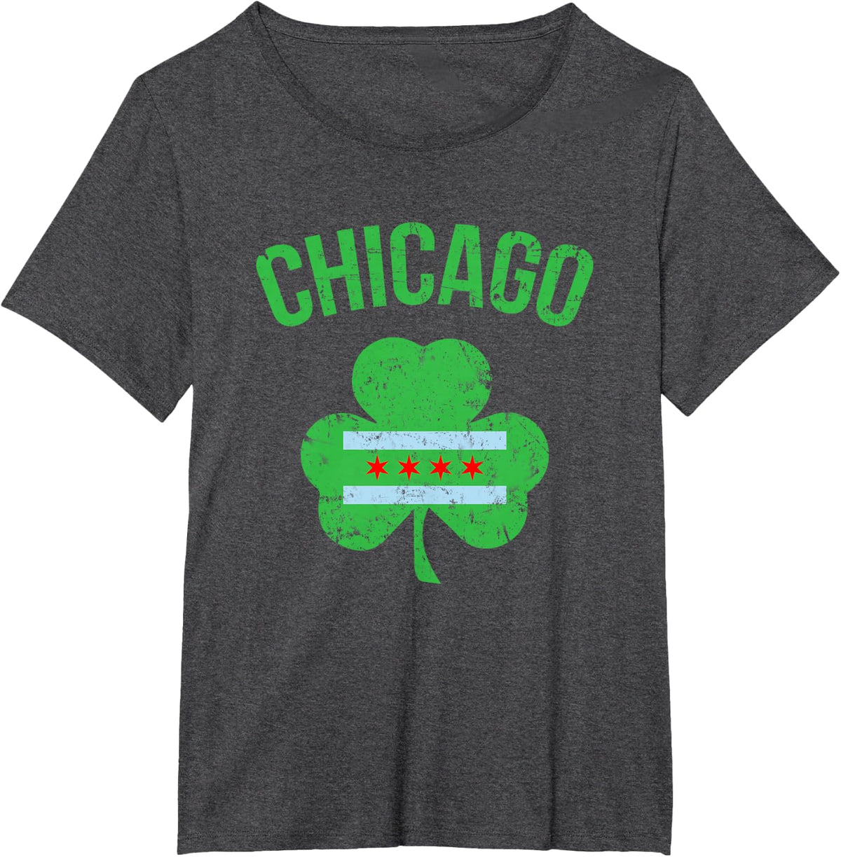 Vintage Chicago St. Patrick's Day T-shirt T-Shirt - Dark Heather Grey