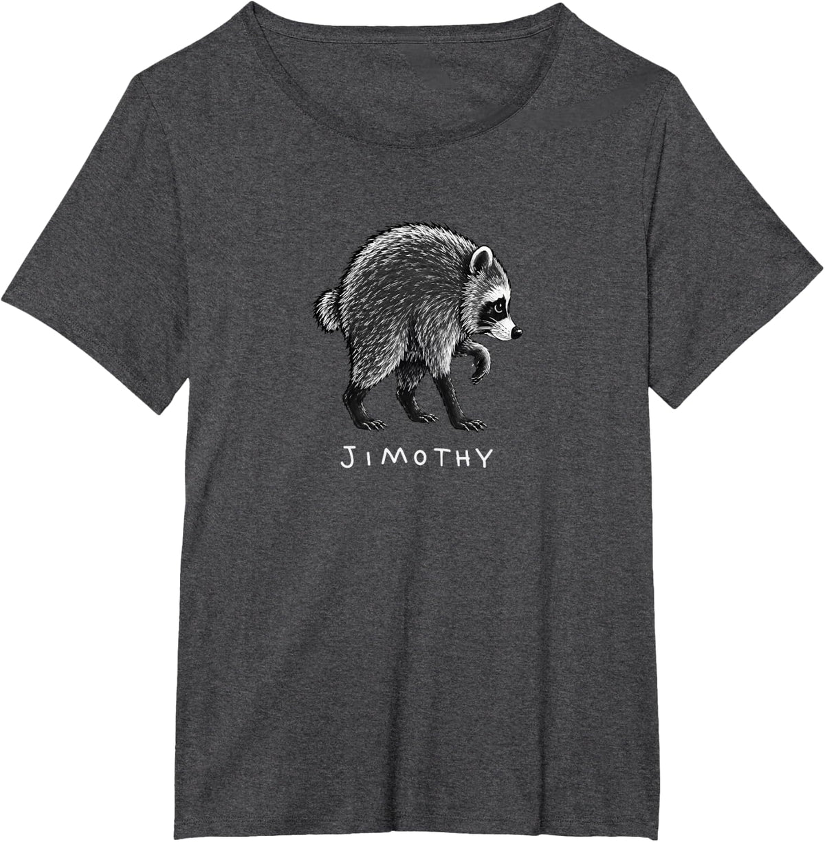 Jimothy Raccoon Shirt Funny Trash Panda Wildlife Tees T-Shirt for Men Women Kids - Dark Heather Grey