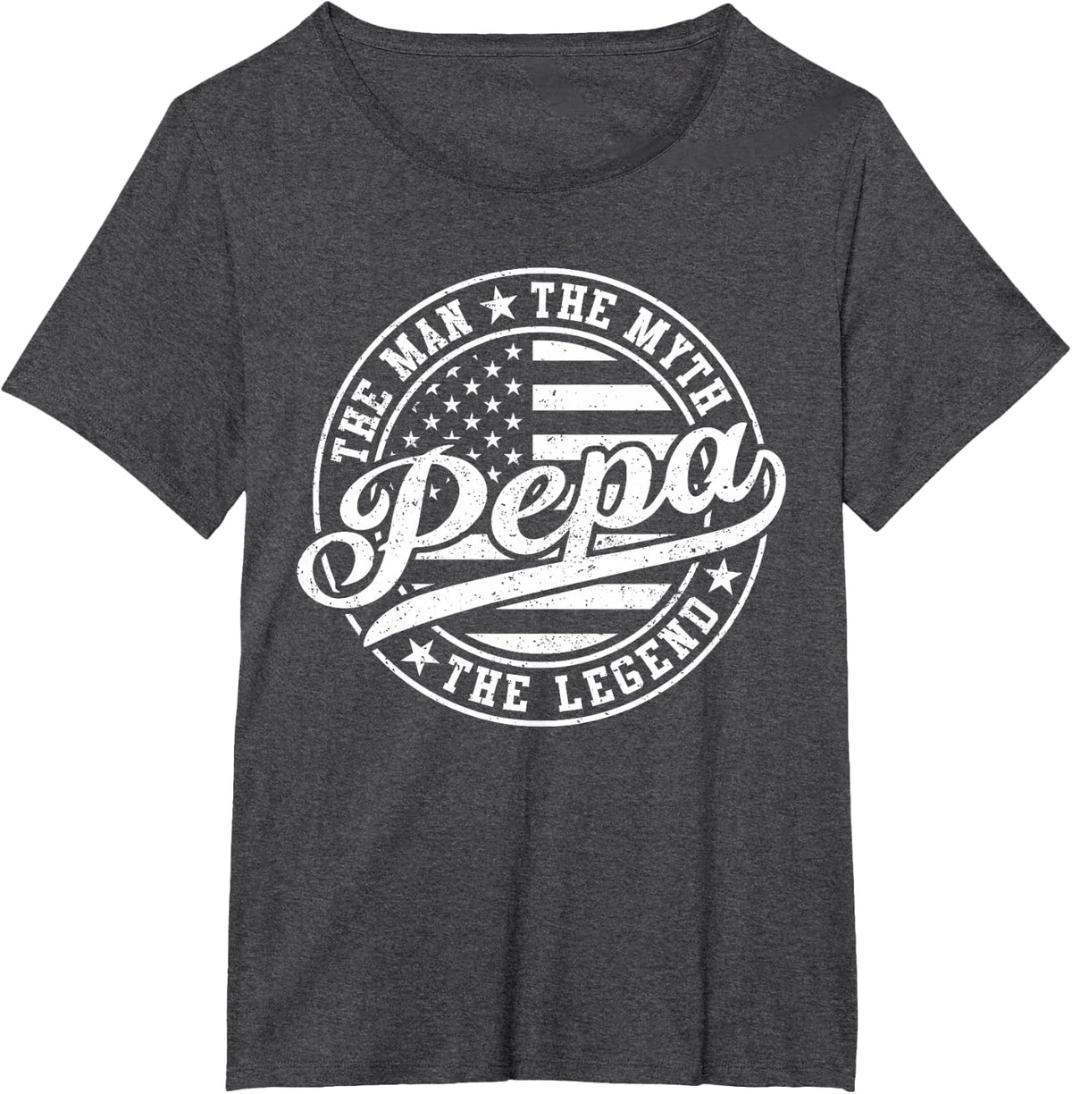 Pepa The Man The Myth The Legend Funny Father's Day T-Shirt - Dark Heather Grey
