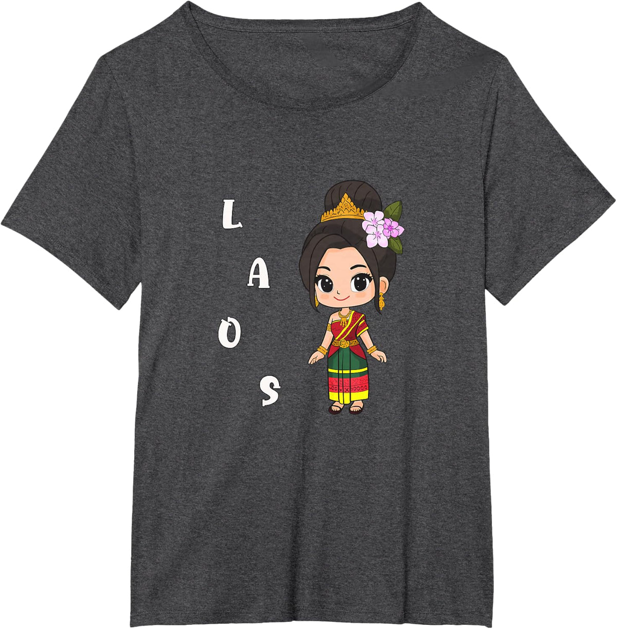Laos Lao Laotian Happy Lao New Year Pim Mai Lao T-Shirt - Dark Heather Grey