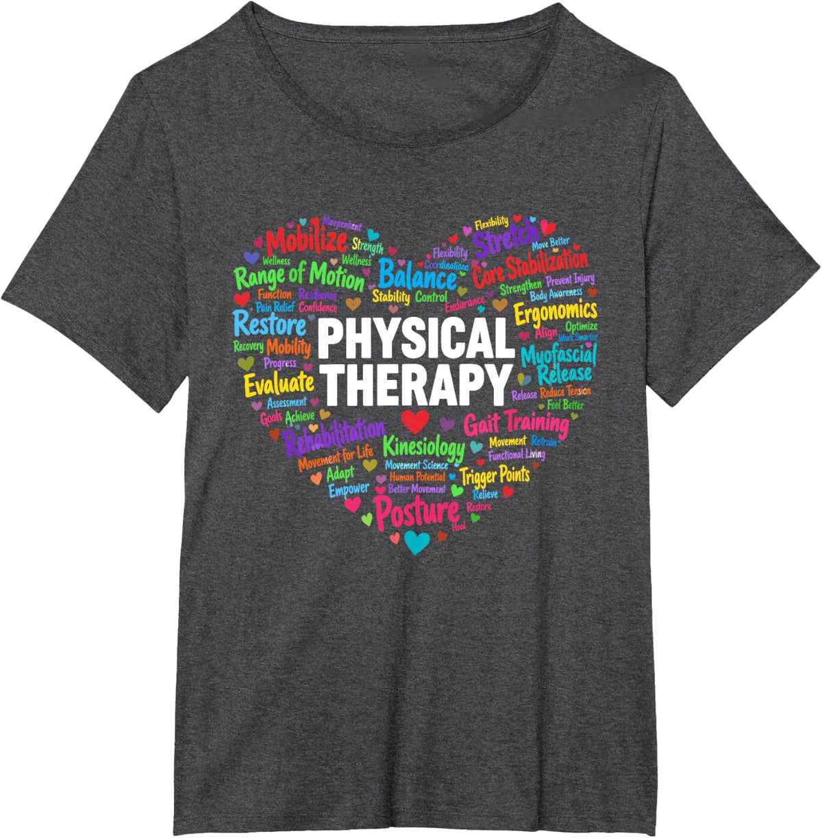 Retro PTA Physical Therapist PT Rehab Therapy Humor T-Shirt - Dark Heather Grey